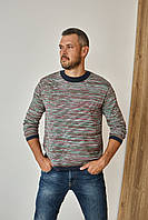 Нарядный мужской хлопковый вязаный свитер-джемпер классического фасона