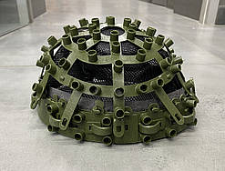 Кріплення під шолом, Олива, з амортизаторами та регулюванням розміру, кріплення під тактичний військовий шолом