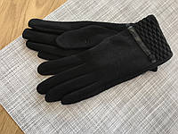 Женские стрейчевые перчатки Черные