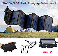 Сонячна панель-зарядка 30 Вт (30W) QC3.0 Solar panel Сонячна панель