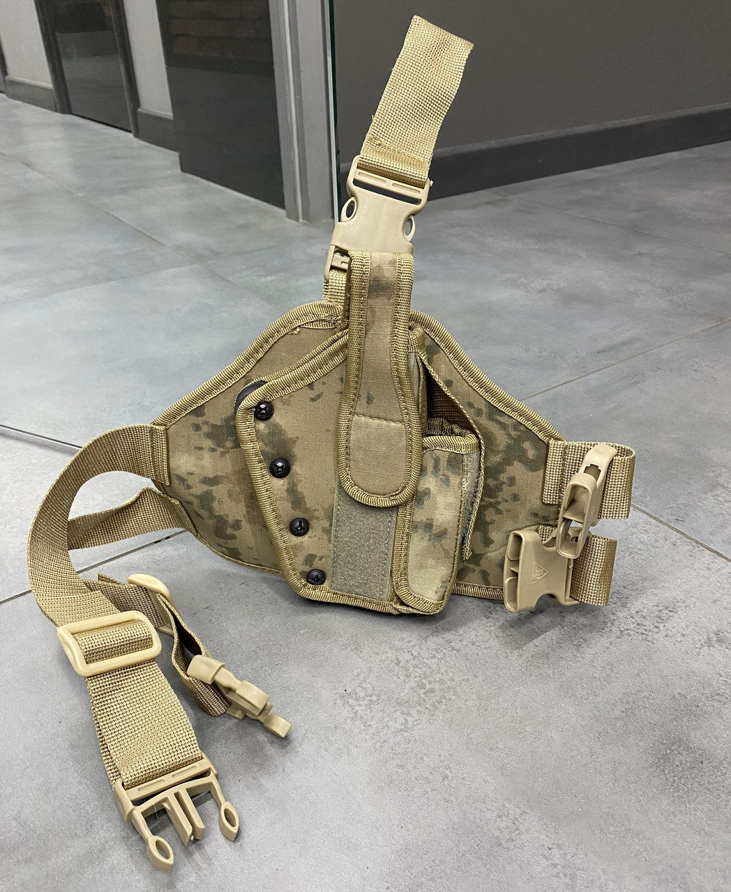 Кобура на ногу об'ємна, Койот Кобура тт універсальна ФОРТ ПМ Gloск Кольт Армійська на стегно SPECIAL, фото 1