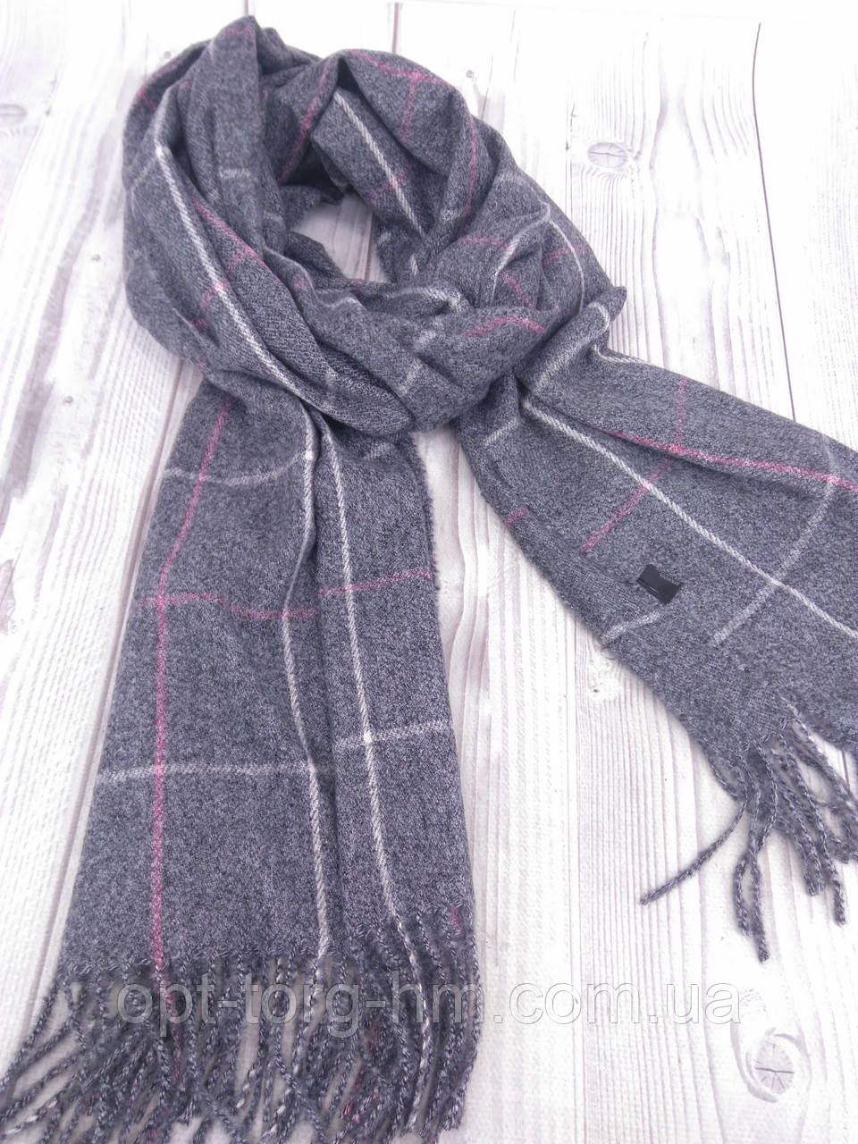 Теплий кашеміровий шарф, фото 1