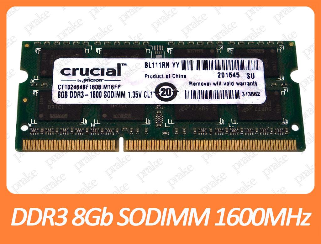 DDR3 8GB 1600 MHz (PC3-12800) SODIMM різні виробники