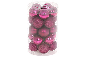 Набір куль пластикових на ялинку, 3 см 25 шт.