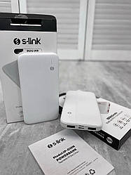 PowerBank S-link IP-G10N 10000 mAh з 2 USB-портами та LED-індикатором заряду білий