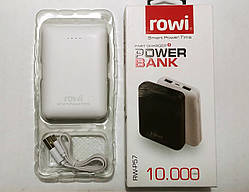 Зовнішній акумулятор Rowi RW-P57 Power Bank 10000 mAh (White)