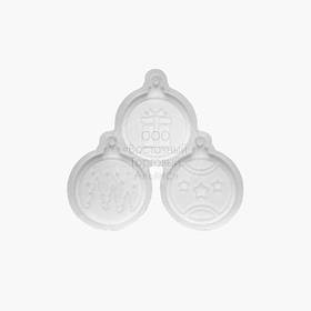 Силіконова форма для льодяників — Ялинкові кулі No1