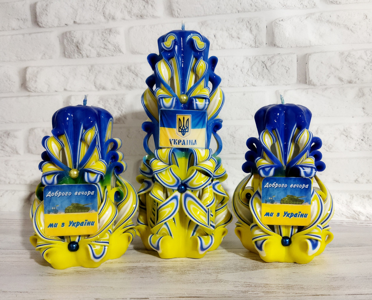 Набір свічок патріотичний.