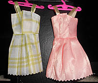 Літні сукні для ляльок типу Барбі на зріст 25 28 30 см в комплекті 3 штуки.