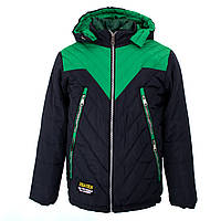 Куртка демисезонная для мальчика «Кленовый лист» зеленый 140