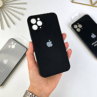 Силіконовий чохол з квадратними бортами на iPhone 11 Pro Black (18)