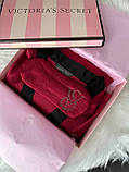 Жіноча піжама Victoria's Secret 5в1 Бордова, сатинова піжама зі стразами в подарунковій коробці, фото 9