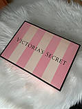Жіноча піжама Victoria's Secret 5в1 Бордова, сатинова піжама зі стразами в подарунковій коробці, фото 10