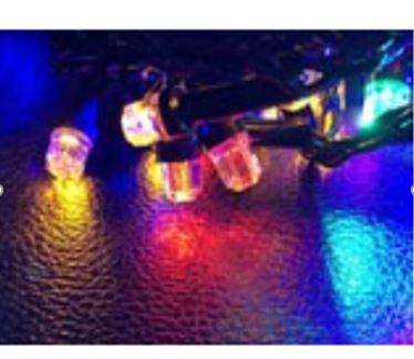 Гірлянда чорний провід "Кристал" 500 колір мульті 20м (ЧПК-500М) 1/100, фото 1