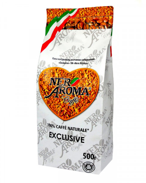 Кофе растворимый Nero Aroma EXCLUSIVE 100% arabica 500г - фото 1 - id-p728421956