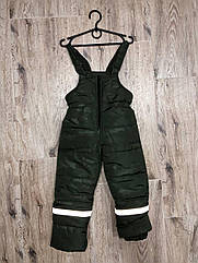 Дитячий зимовий напівкомбінезон Розміри 98 104 хакі,