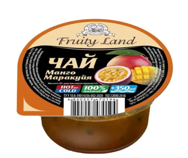 Ягідний концентрат Манго-Маракуя Fruity Land 24 шт 60 г