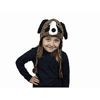 Детская стильная шерстяная шапка собака