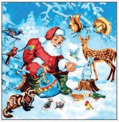 Серветка ТМ "Luxy" 33х33, 3 шари, 18 шт, "Дарунки для звірів"