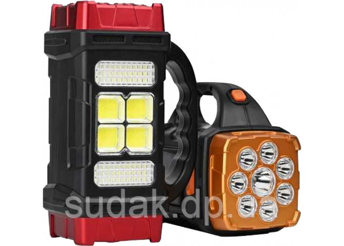 Ліхтар акумуляторний LED Hurry Bolt HB-1678 аварійний світильник із сонячною панеллю, фото 1