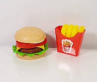 Гамбургер с картошкой фри (продукты) 100-012