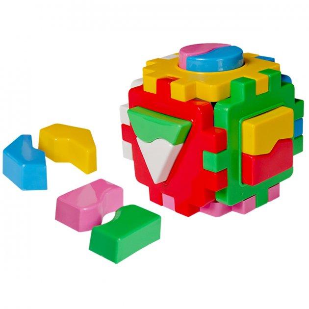 Дитяча розвивальна іграшка Сортер Куб ТехноК Розумний малюк