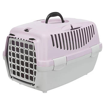 Контейнер-перенесення для собак і котів вагою до 6 кг Trixie «Capri 1» 32 x 31 x 48 см Світло-сіра/лілова