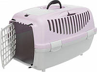 Контейнер-перенесення для собак і котів вагою до 6 кг Trixie «Capri 1» 32 x 31 x 48 см Світло-сіра/лілова, фото 3