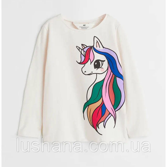 Дитяча кофта лонгслів H&M для дівчинки р.122/128 - 6-8 років