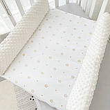 Пеленальний матрас маленькі корони + м’який бік, фото 2