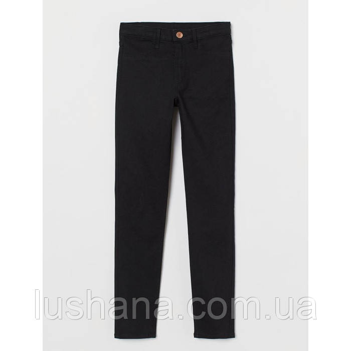 /73152/ Дитячі шкільні чорні штани Skinny Fit H&M на дівчинку р.140 – 9-10 років, фото 1