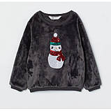 Дитячий флісовий світшот джемпер з паєтками H&M на дівчинку р.110/116 - 4-6 років, фото 2