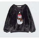 Дитячий флісовий світшот джемпер з паєтками H&M на дівчинку р.110/116 - 4-6 років, фото 3