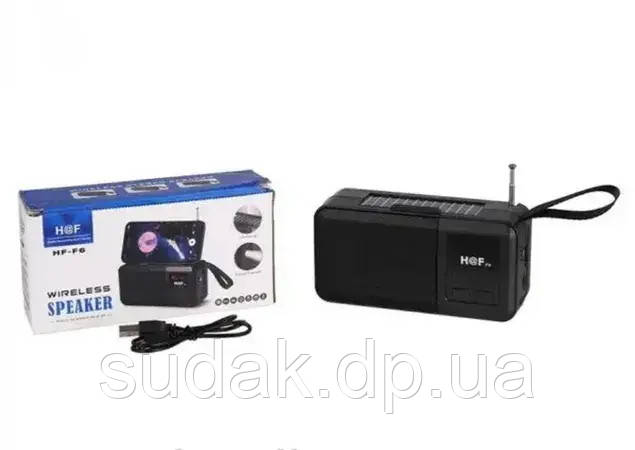 Портативний динамік із сонячною зарядкою, Bluetooth, FM-радіо, USB/TF mp3-плеєр, функція Hands-Free