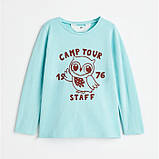 /70045/ Дитяча кофта реглан лонгслів H&M для дівчинки р.110/116 - 4-6 років, фото 3
