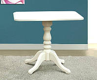 Деревянный стол Моно на одной ноге, ваниль нераскладной 90х68 см высота 73,50 см