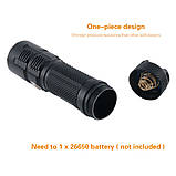 Ліхтар Boruit BC10 + Акумулятор 26650 (3600LM, 4000mAh, Cree XHP70.2 LED, IPX8, PowerBank), фото 11