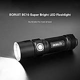 Ліхтар Boruit BC10 + Акумулятор 26650 (3600LM, 4000mAh, Cree XHP70.2 LED, IPX8, PowerBank), фото 10