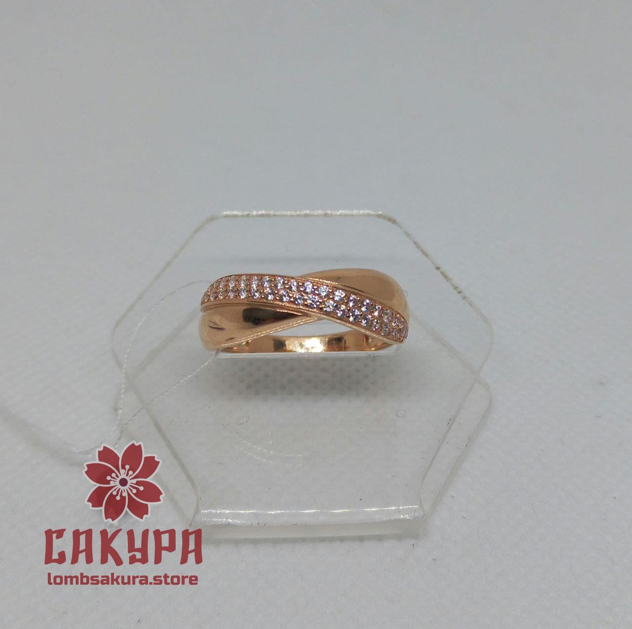 Золота Каблучка зі вставкою цирконій