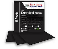 Коффердам черный латексный Black Dental Dam, 36шт, размер (152X152 см)