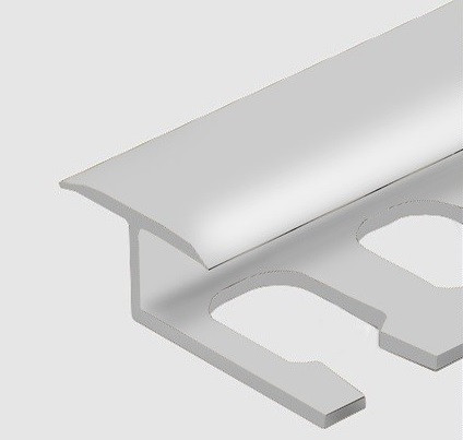 Гнучкий алюмінієвий профіль, для плітки 8 мм, довжина 2,5 м, Срібло