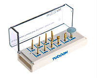 Набор боров для препарирования зубов под керамические и циркониевые коронки FG 0710D Toboom