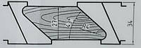 Фреза 125х32х34 для изготовления фасадной доски планкена