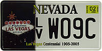 Металлическая табличка / постер "Невада / Nevada LV W09C (Las Vegas)" 30x15см (ms-103717)