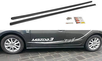 Пороги Mazda 3 BM (17-19) тюнінг обвіс спідниця елерон