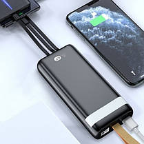Повербанк King Power 30000 mAh KP-30 Power Bank з цифровим дисплеєм, LED-ліхтариком, фото 4