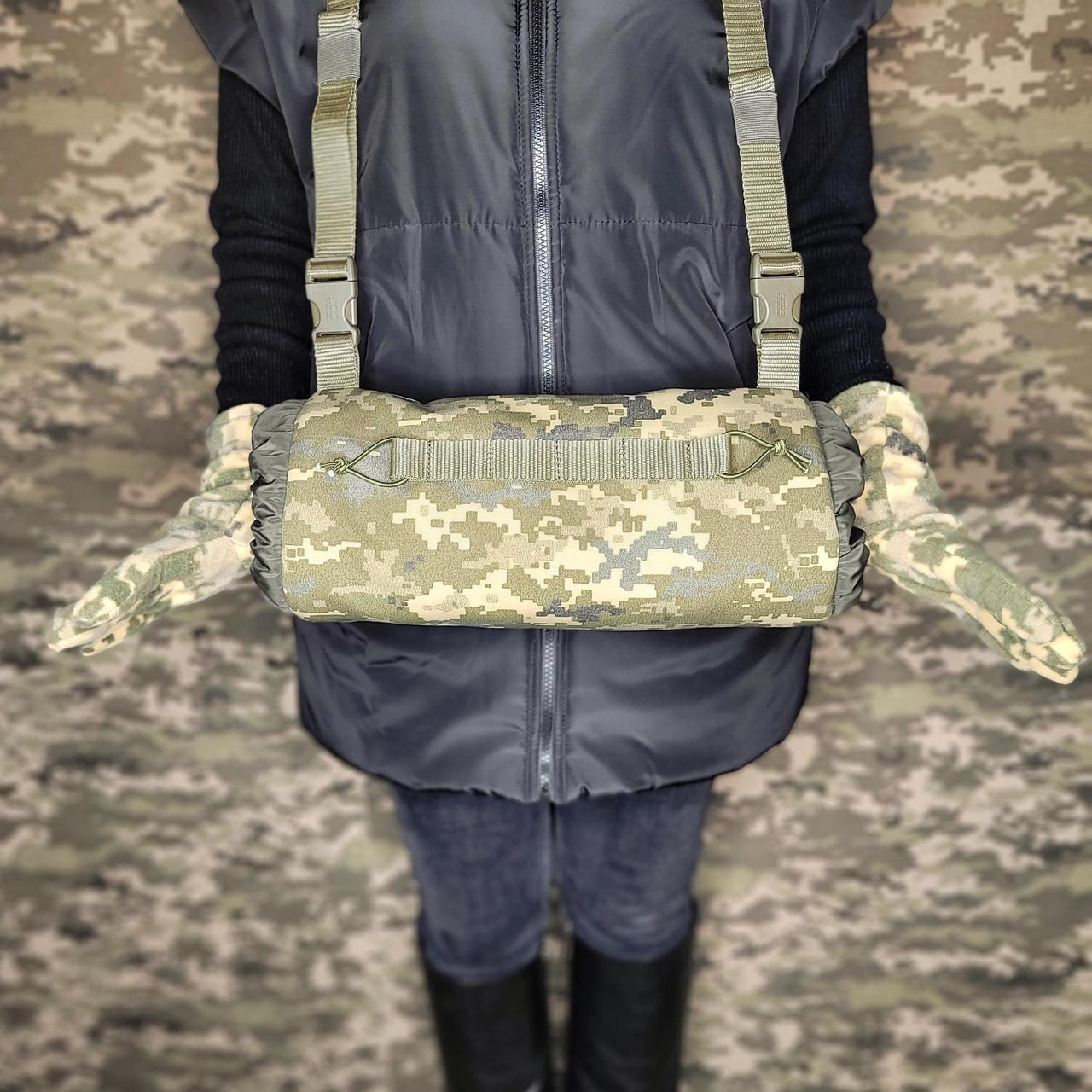 Тактична зимова муфта троьхшарова, флісова муфта, зимня муфта для рук, муфта грілка для рук