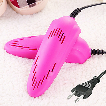 Сушарка для взуття електрична SHOES DRYER, Рожева / Сушка для взуття / Електросушарка для взуття