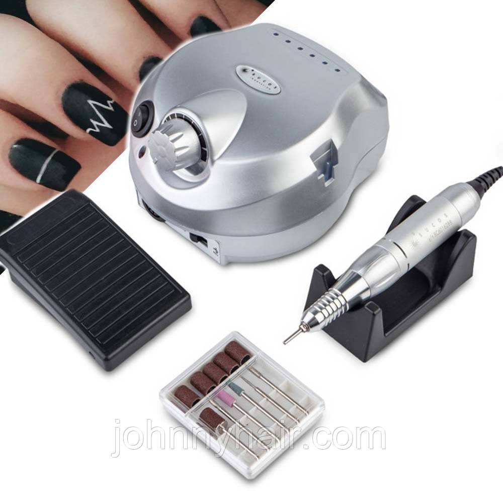 Фрезер Bucos Nail Drill ZS-601 Pro Silver (35000/45W) + 6 фрез укр. інструкція, фото 1