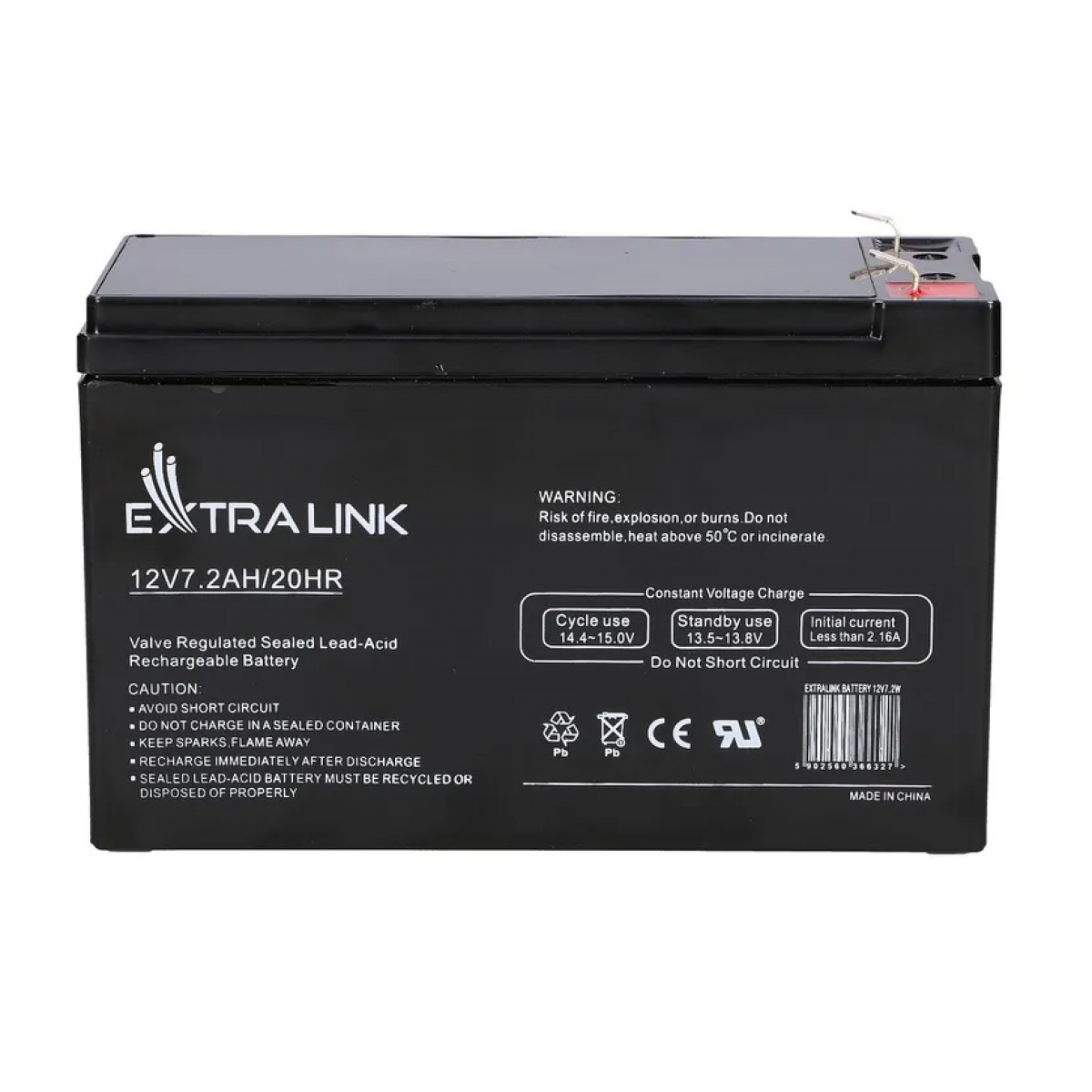 Акумуляторна батарея EXTRALINK AGM 12V 7.2AH (EX.6327)